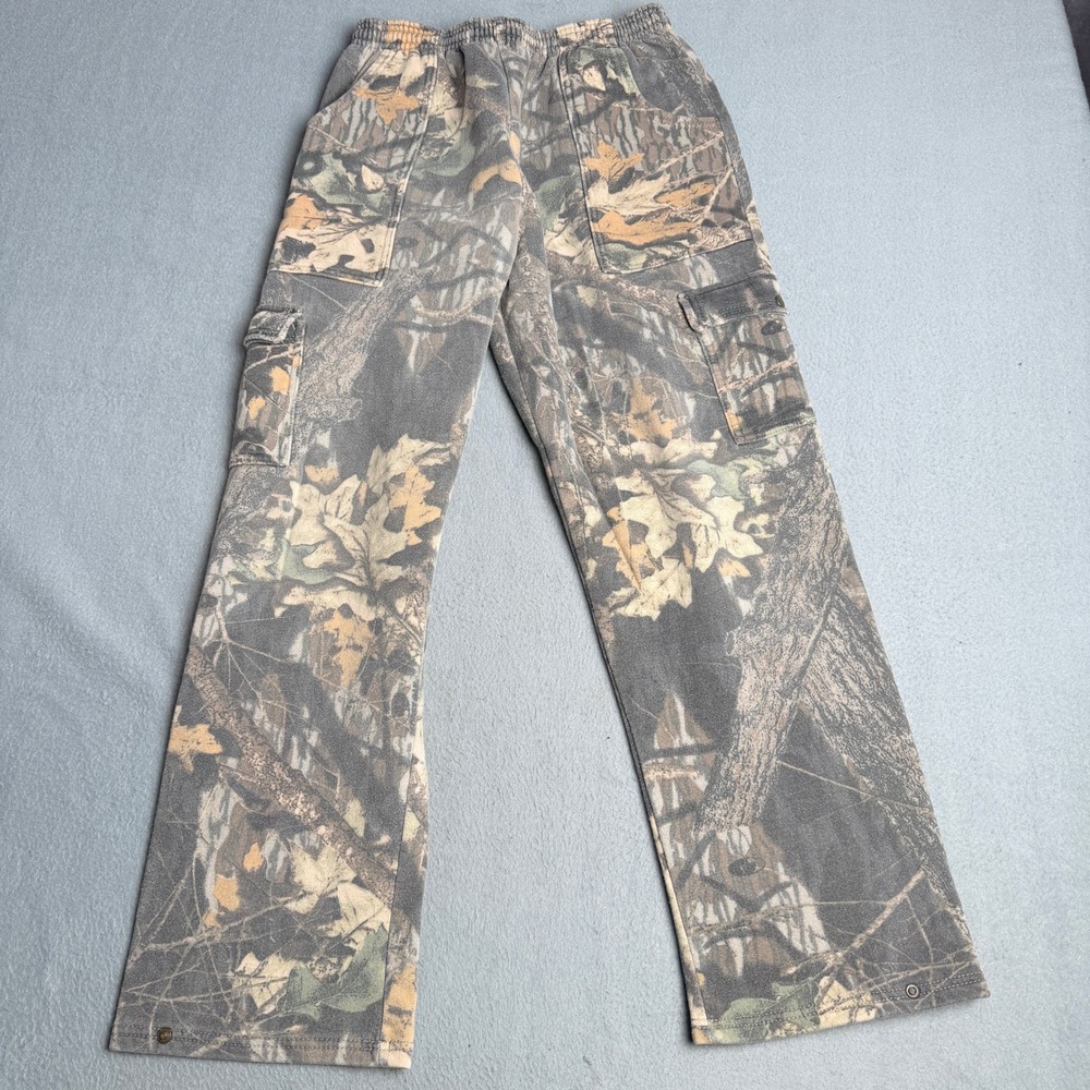 Vintage Jerzees Outdoors Realtree Camo Fleece Cargo Pants Mens Large Hunting